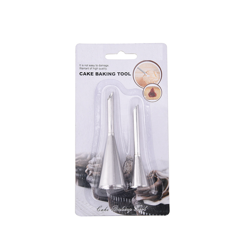 1/2/3Pcs Cream Icing Piping Nozzles Stainless Steel Puff Pastry Syringe Cake Decorating Tool Cupcake Dessert Baking Accessories: Brown
