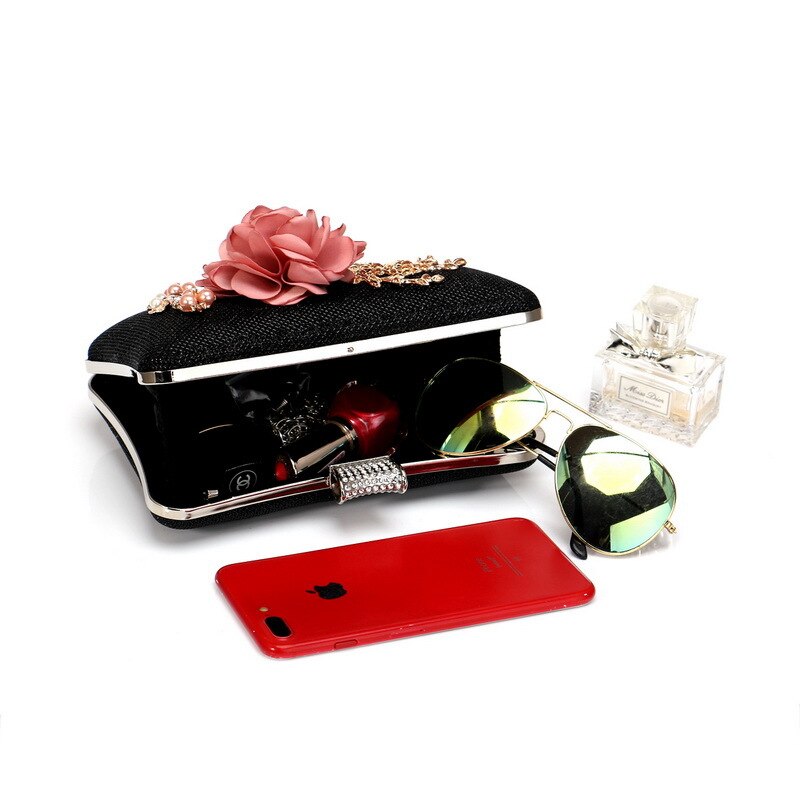 Avond clutch tas feest bruiloft kristallen clutch portemonnee crossbody tassen voor vrouwen luxe ketting schoudertas met strass zakje