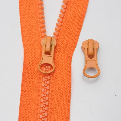 Meetee 20 Pcs 5 # Hars Rits Hoofd Dikke Voor Hars Zip Pull Slider Diy Reparatie Kussen Quilt Beddengoed Zakken naaien Kleding ZT005: Orange