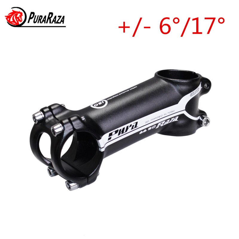 Puraraza biack legering 6 grader 17 grader mtb aluminiumslegering frempind mountainbike frempind landevejscykel frempind håndtag 28.6-31.8mm