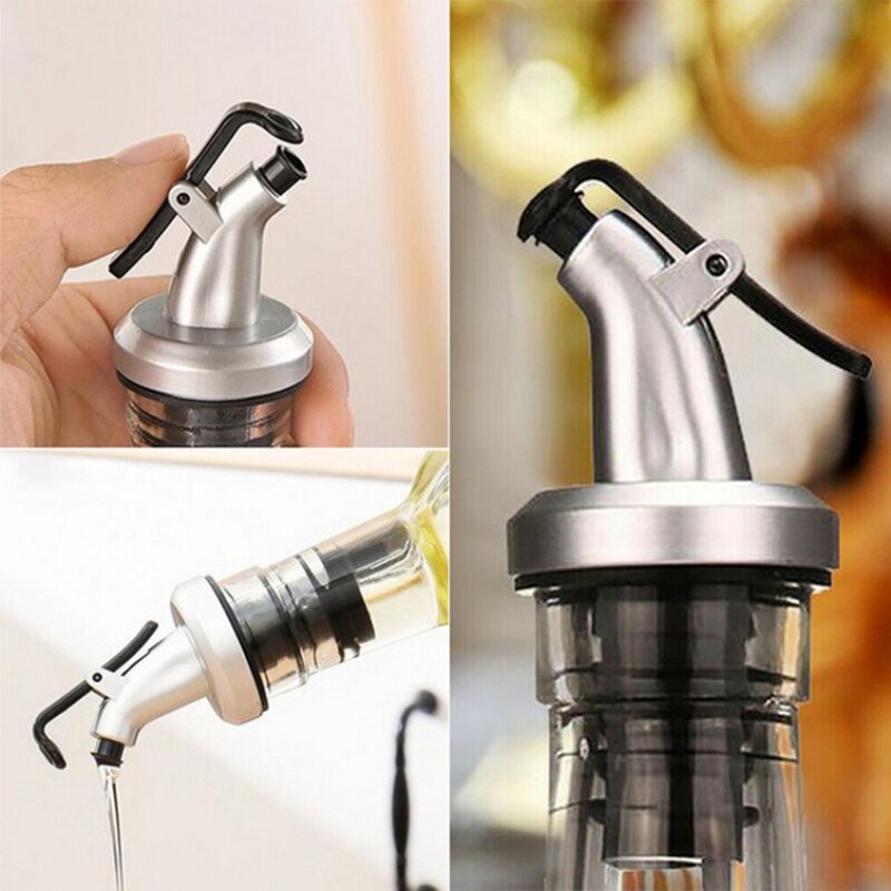 5Pcs Flessenstop Lekvrije Wijn Fles Kitchen Tools Gadget Stopper Cap Wijn Schenker Dispenser Olijfolie Spuit Jus boten