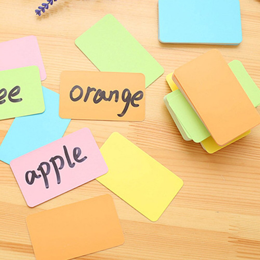 1 Box Thickened Blank Cards Business Cards Message Card Sticky Note Set DIY Graffiti Small Card Notepad School Office Supplies