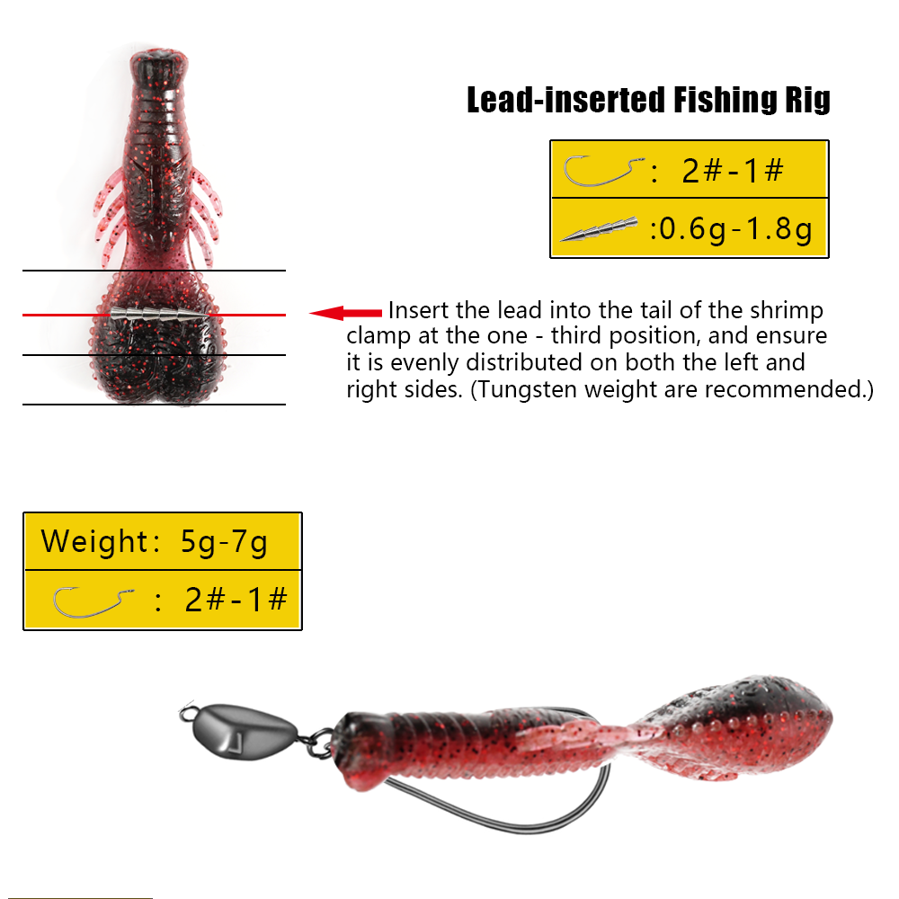 SUNMILE-cebo de palo de 6,2 cm y 6,6g, señuelos de plástico blando pesados, cebo Artificial de silicona para pesca de lubina