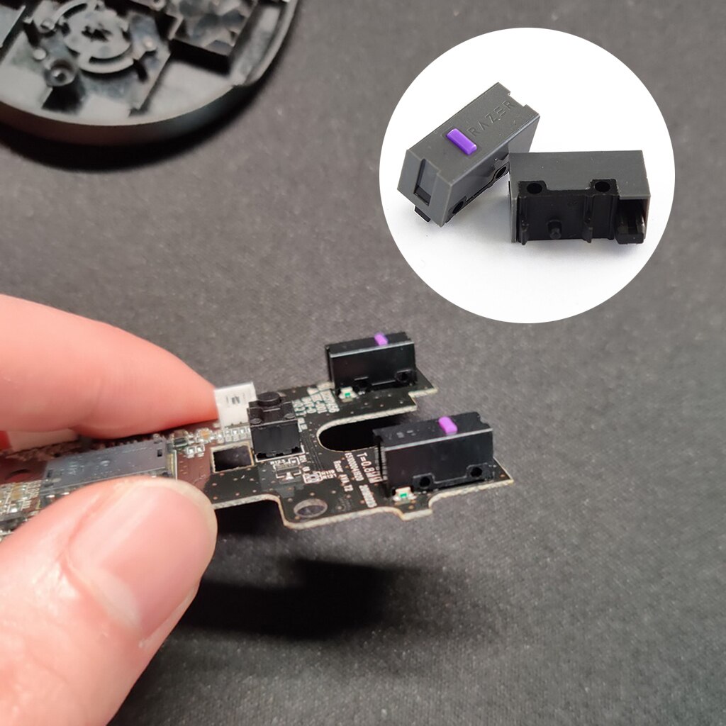 2pc originale light strike maus-mikroschalterstecker für razer viper basilisk deathadder maus-mikrotasten , 80 millionen