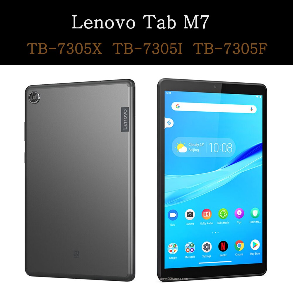 Funda Lenovo Tab M7 M8 Fhd TB-7305F/7305X TB-8705F TB-8705N TB-8505F Tb-850 Stand Flip Cover Shockproof Soft siliconen Case Coque: Tab M7 / Blue