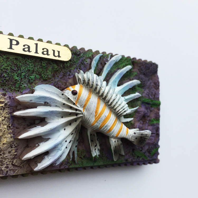Palau tourist souvenir three-dimensional tropical lionfish magnetic paste