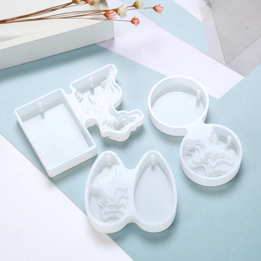 5pieces/set pendant silicone Mold Resin Silicone Mould handmade DIY Jewelry Making epoxy resin molds