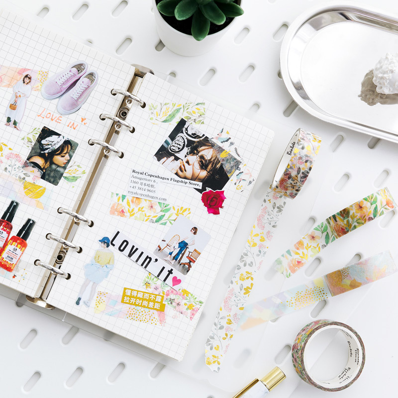 Verschiedene Blumenfolien-Washi-Band zum Selbermachen, dekoratives Maskierung-Klebeband für Scrapbooking und Telefondekoration