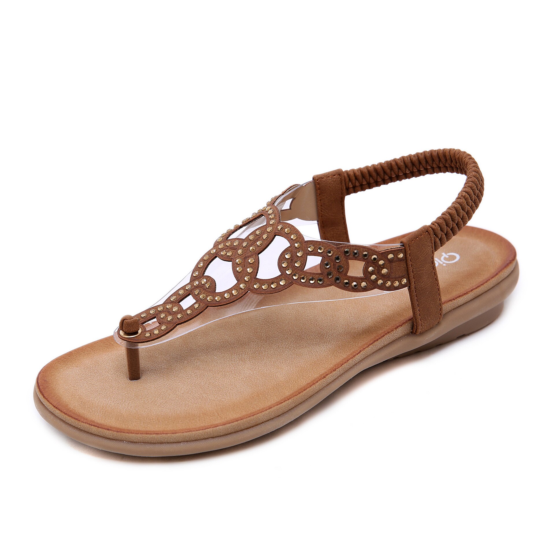 Summer Women's Sandals Flat Casual Female Flip Flops Sandals Outdoor Beach Ladies Slides No-slip Sandalias Mujer: Brown / 42