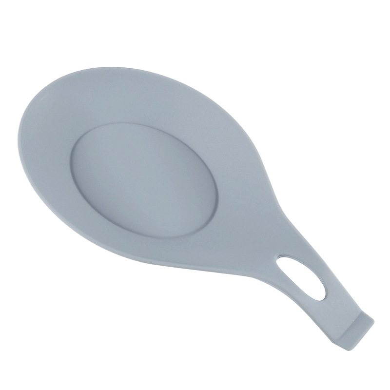 Silicone Insulation Spoon Rest Heat Resistant Placemat Drink Glass Coaster Tray Spoon Pad Eat Mat Pot Holder Kitchen Accessories: grey