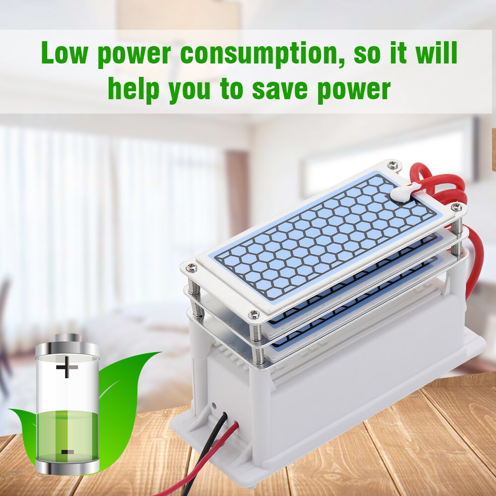 24g/h Ozone Generator Portable Ceramic Generator Air Purifier Two Ozone Tablets Machine Air Water Purifier Ozonizer 220V