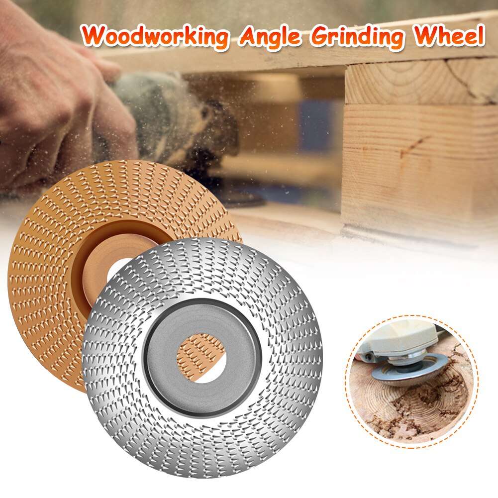 Angle Grinding Wheel Tungsten Carbide Arc/Flat Woodworking Rotary Disc Sanding Angle Grinder Polishing Attachment 4 inch Tools