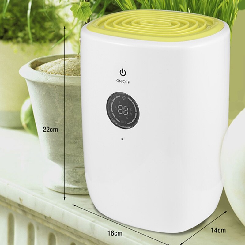 Deshumidificador de aire eléctrico para el hogar, secador de aire portátil que absorbe la humedad, con apagado automático e indicador Led, deshumidificador de aire, 800Ml