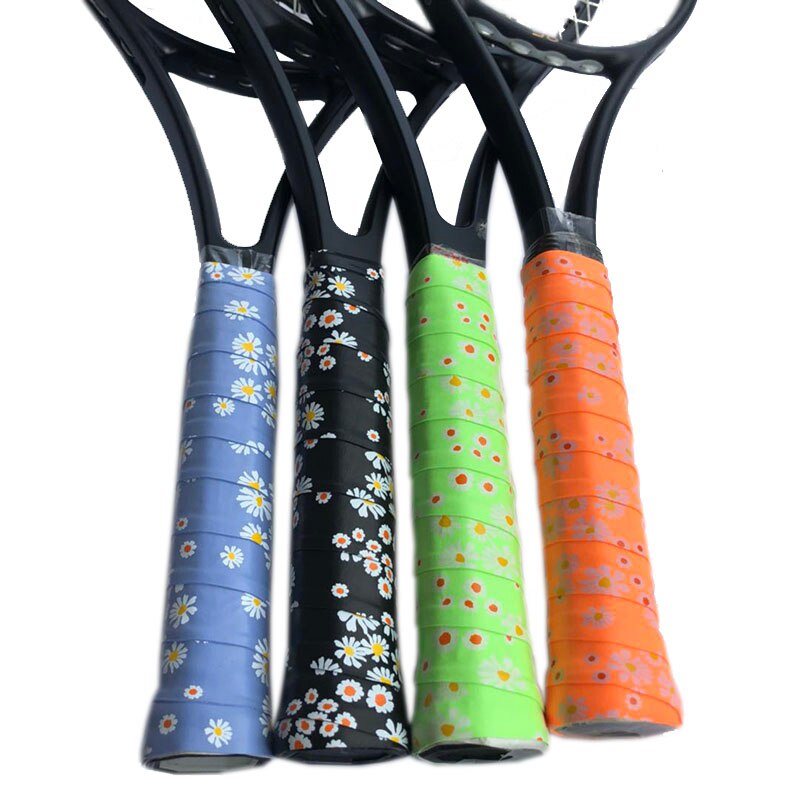 8pcs ZARSIA Perfume Tennis Overgrips super tacky tennis rackets grip printing daisy badminton overgrips: assorted colors