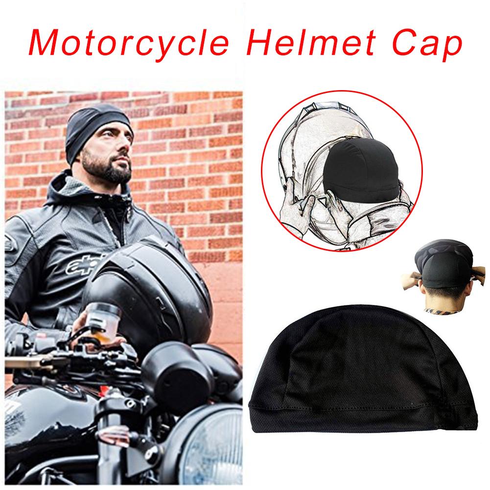 Zwart Motorhelm Innerlijke Cap Quick Dry Ademende Mtb Fietsen Fiets Hoed Cap Onder Helm Ademend Helm Accessoires