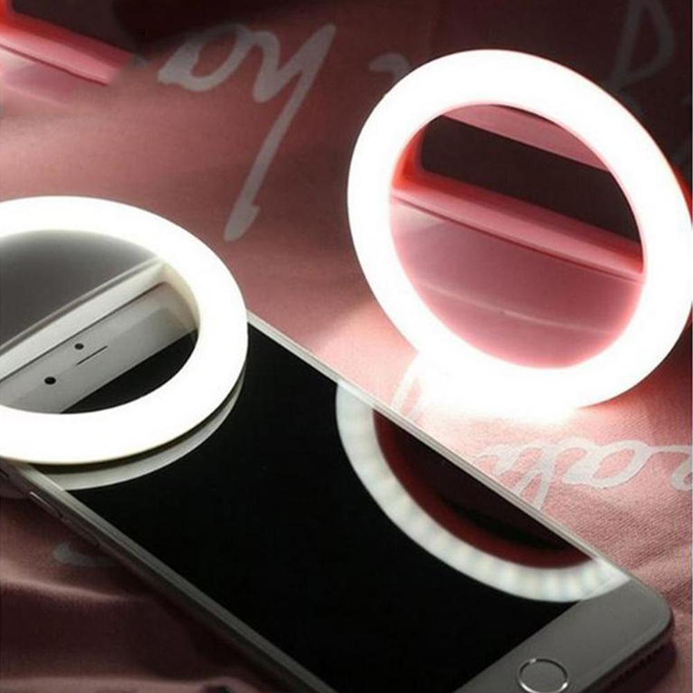 Lampe LED Portable à pince pour téléphone Portable, anneau lumineux avec chargeur USB, Flash pour Selfie, appareil Photo, pour tous les téléphones portables