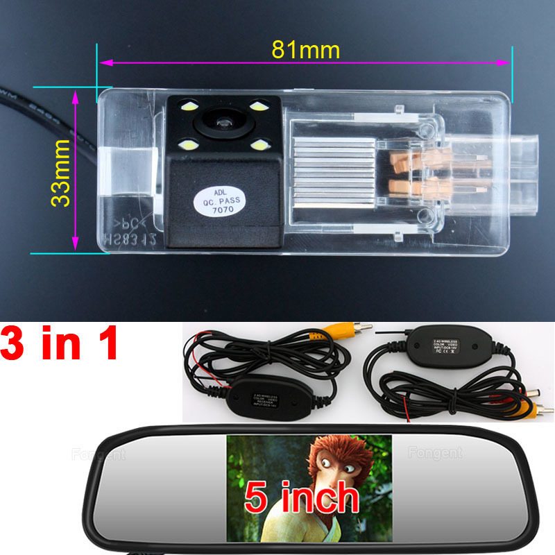 For Renault Fluence Clio 4 Captur Reverse Rear View Wireless Parking Back Up Off OAutomobile Camera Monitors: wireless monitor 3