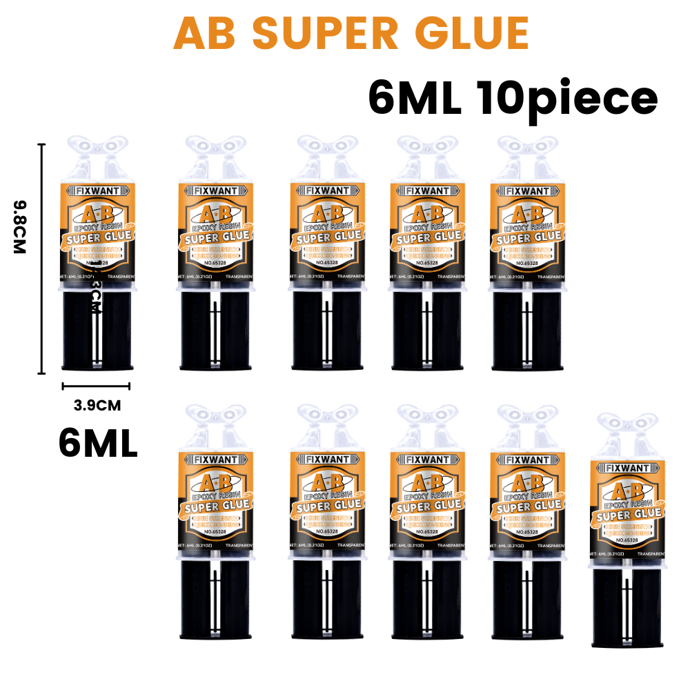 Epoxidharz-AB-Kleber, transparent, hochfest, wasserfest, vielseitig einsetzbar, hitzebeständig, Metall, Keramik, Glas, Klebstoff, 6/25 ml: Gelb