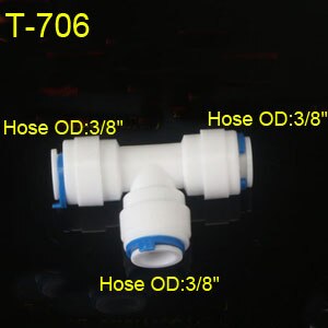 1/2 "3/4" 1/8 "gwint plastikowa rura 1/4" 3/8 "OD wąż rury szybkie złącza RO złącza wody armatura System odwróconej osmozy: PE9.5