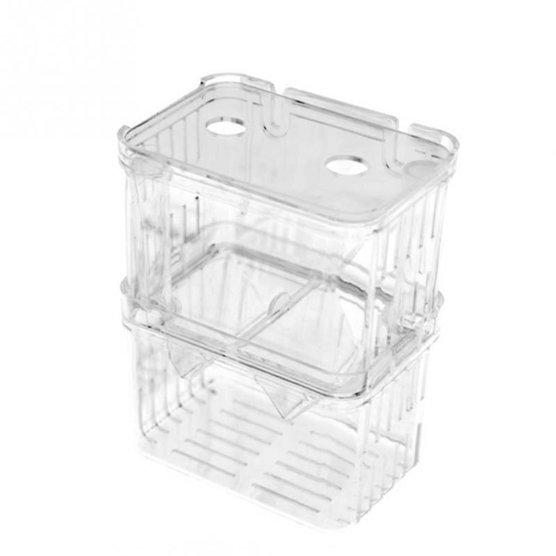 Fish Breeding Box With Suction Cups Transparent Hatchery Aquarium Tank Isolation ABS Material Self-floating Desi Safe And Secure: M