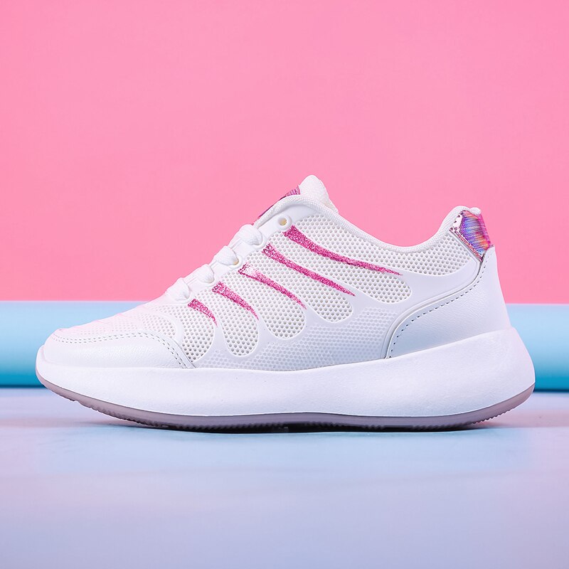 Luft atmungsaktive frauen schuhe frühling sommer damen turnschuhe koreanische weibliche höer zunehmende mokassins Dame Gittergewebe vulkanisierte schuhe