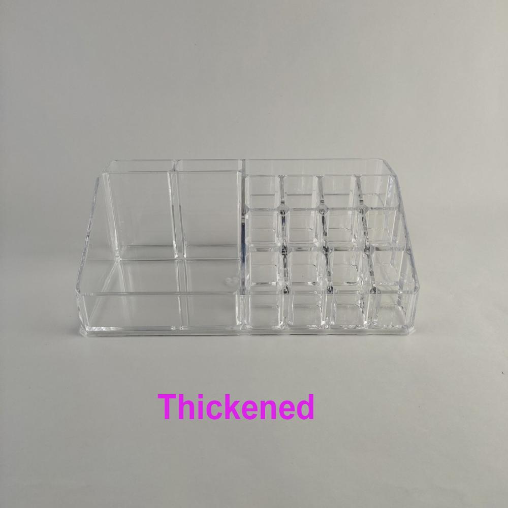 Acrylic transparent Makeup Organizer Storage Boxes Make Cosmetics Brush Organizer home Drawers Cotton Swabs Stick Storage case: 4Thickened