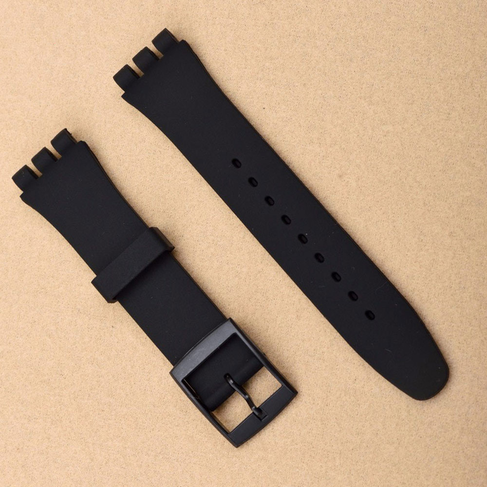 Accesorios de reloj para Swatch, correa de silicona con hebilla de 17mm y 19mm, correa de goma, correa deportiva para hombres y mujeres, correa de reloj de 20mm