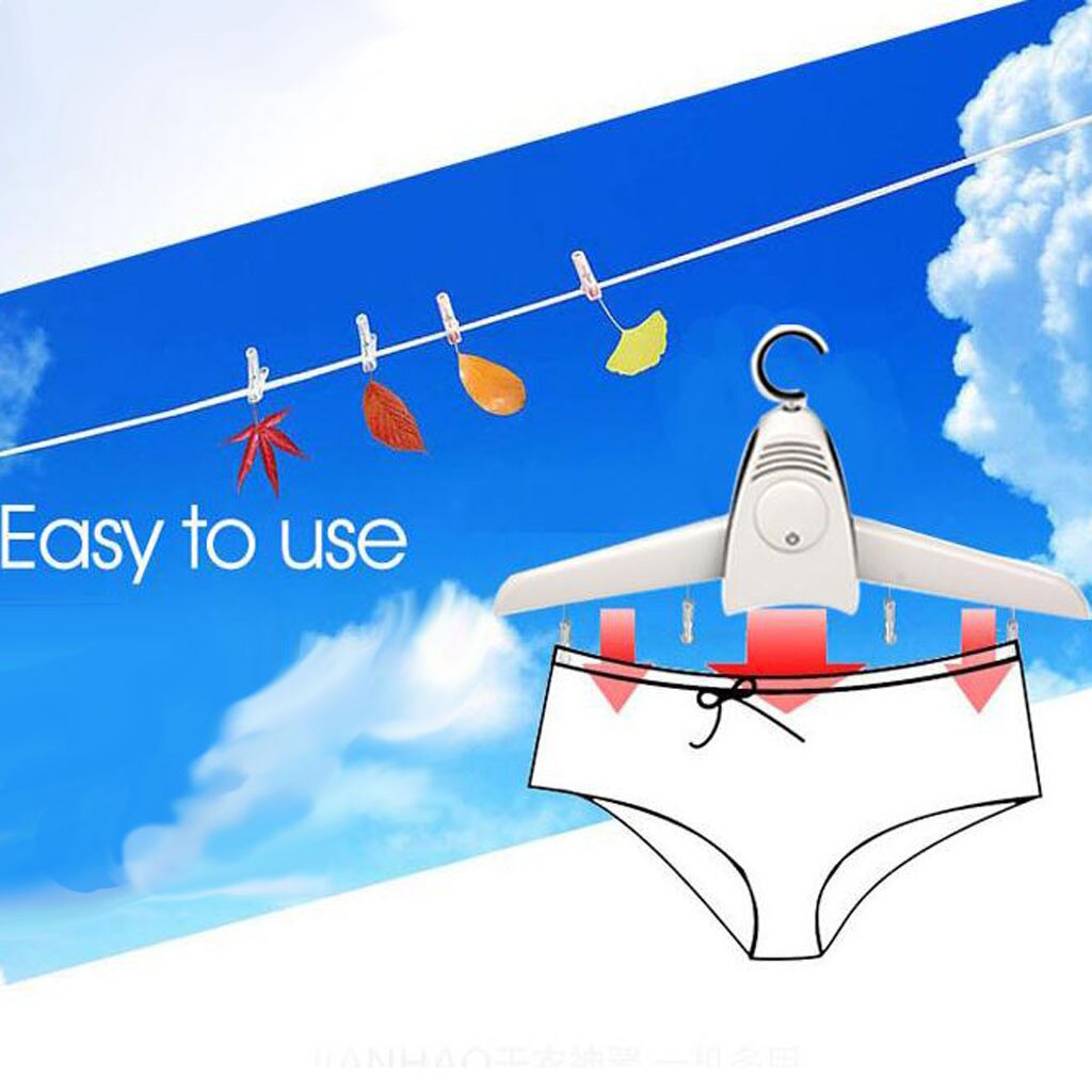 Portable Electric Folding Clothes Hanger Dryer Travel Cool Air Drying Rack Plastic Rod Rack Hangers Laundry Dryer 19Dec25