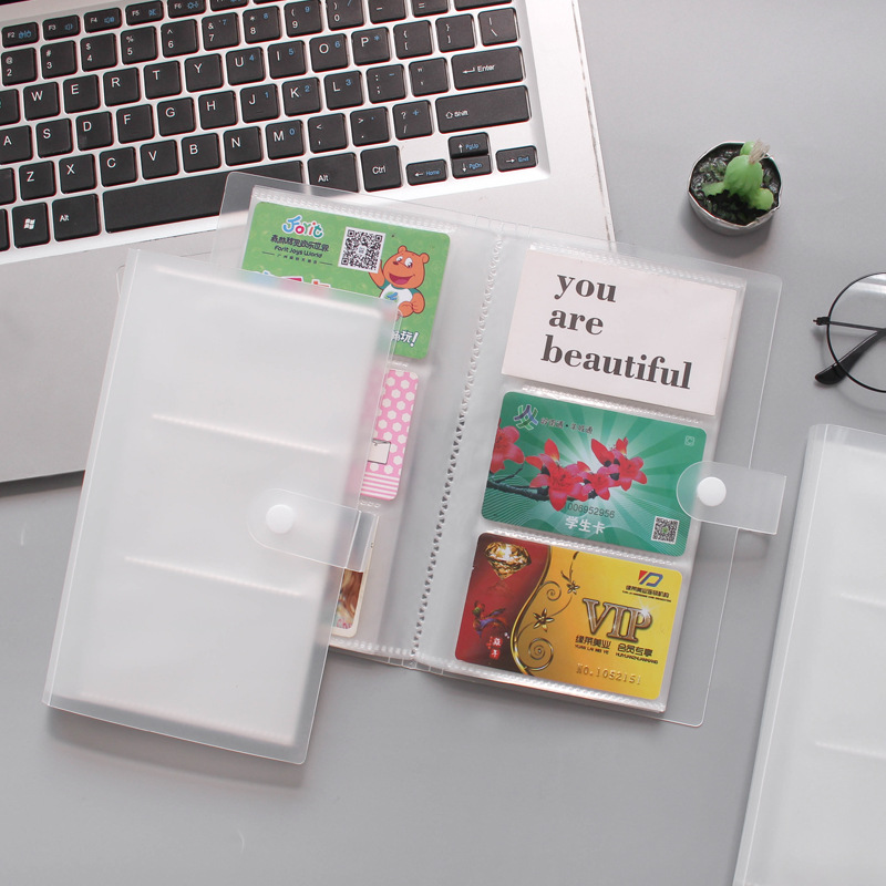 1Pc 120 Slots Id Houders Pp Matte Visitekaartje Boek Grote Capaciteit Kaarten Clip Ticket Collectie Voorraden
