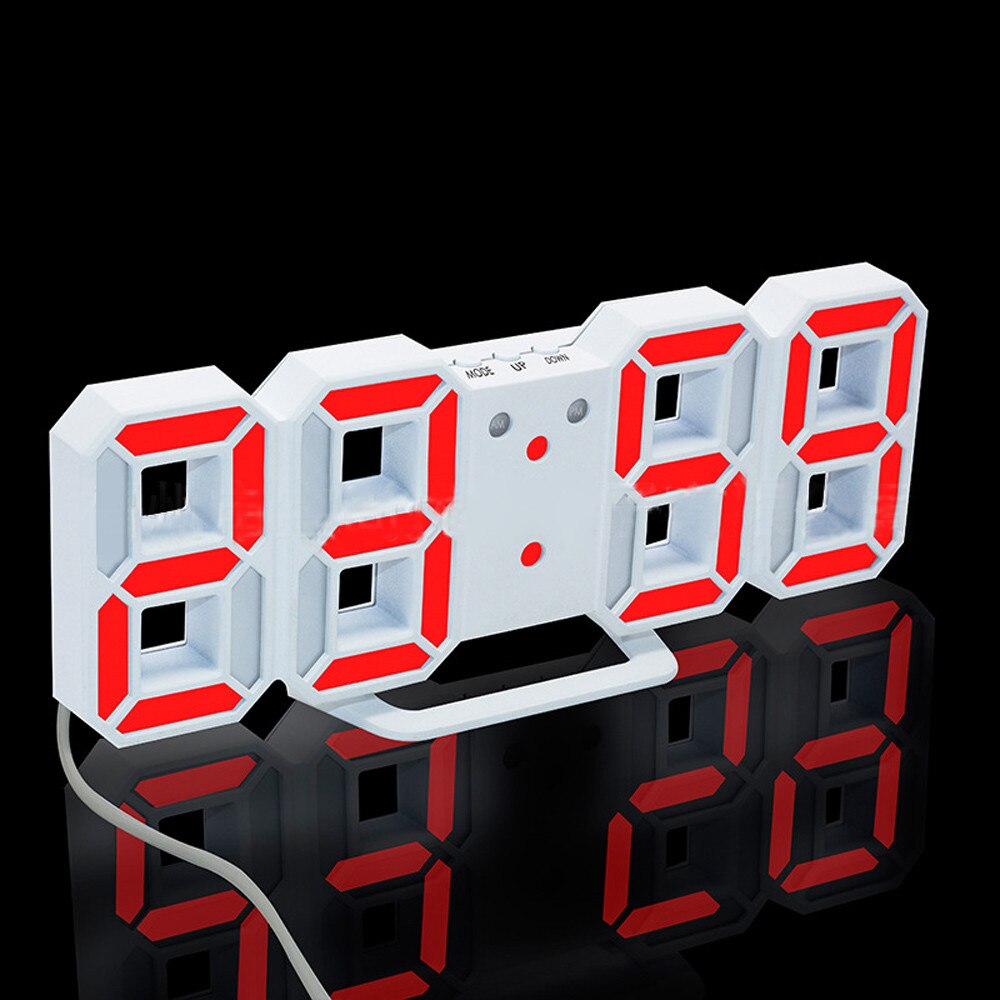 wall clock Modern Digital LED Table Desk Night Wall Clock Living Room 24 or 12 Hour Display wall watch Home digital wall klok11: C