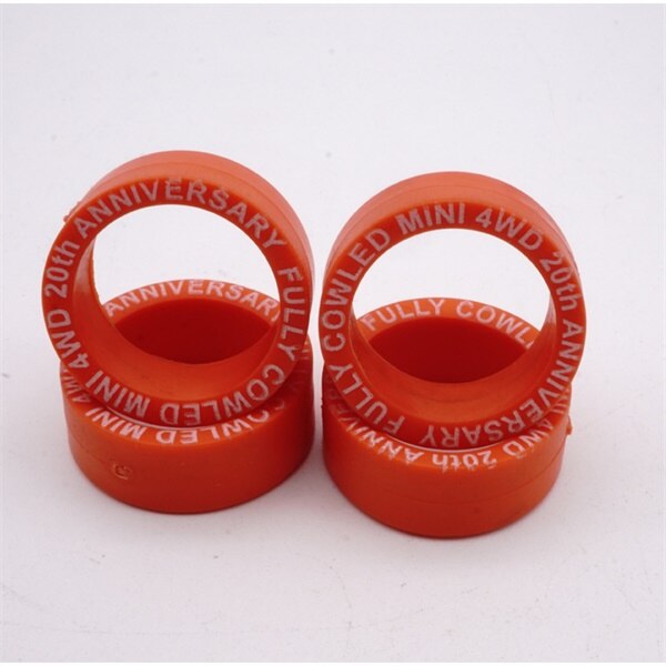 Zelf Gemaakt Tamiya Mini 4wd Banden Rubber Medium Belettering Banden Zwart Wit Geel Blauw Rood Paars Roze Groen Oranje Kleuren: orange 1 set