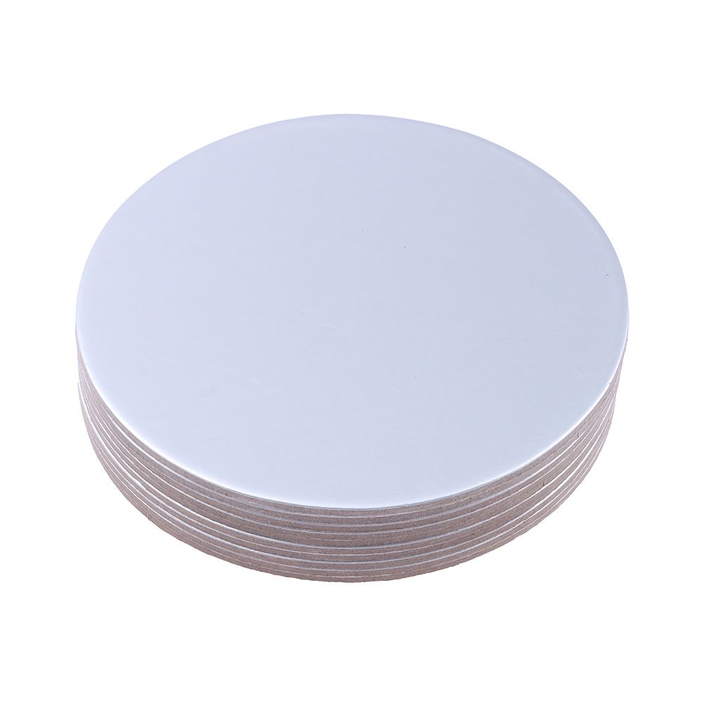 10pcs Diameter 12/16/22/26cm Round Cake Boards Set Cakeboard Base Disposable Paper Cupcake Dessert Tray Cake Tools: silver-16cm