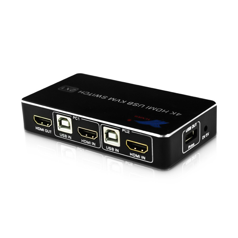 hdmi2.0KVM switch 2 in 1 out 2 cut one 4K mouse and keyboard printer sharing: AU