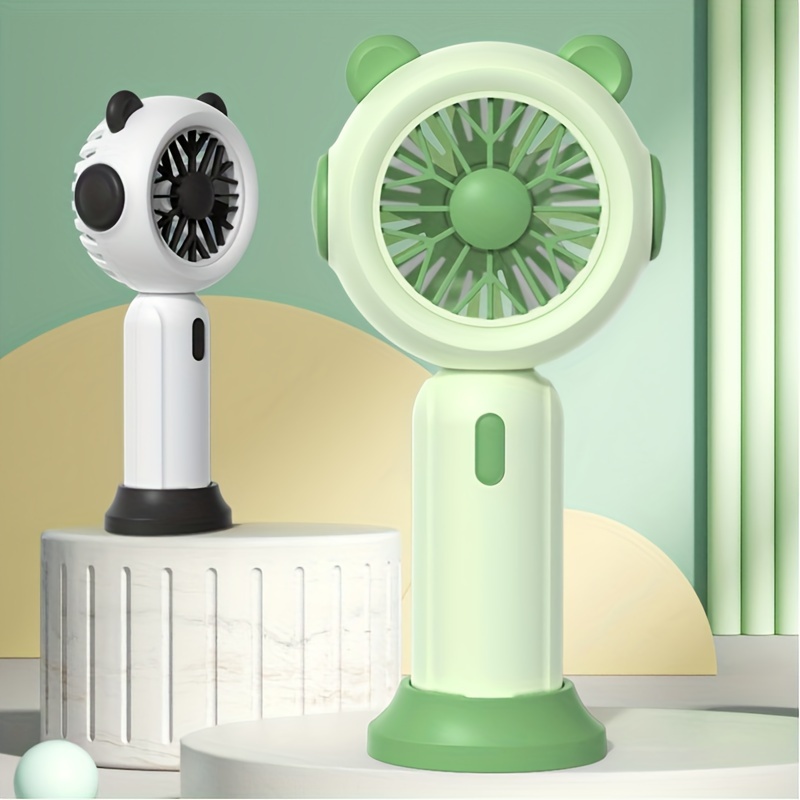 Portable handheld fan, mini personal fan with stand Battery-powered small fan (product itself does not come with AA batteries)