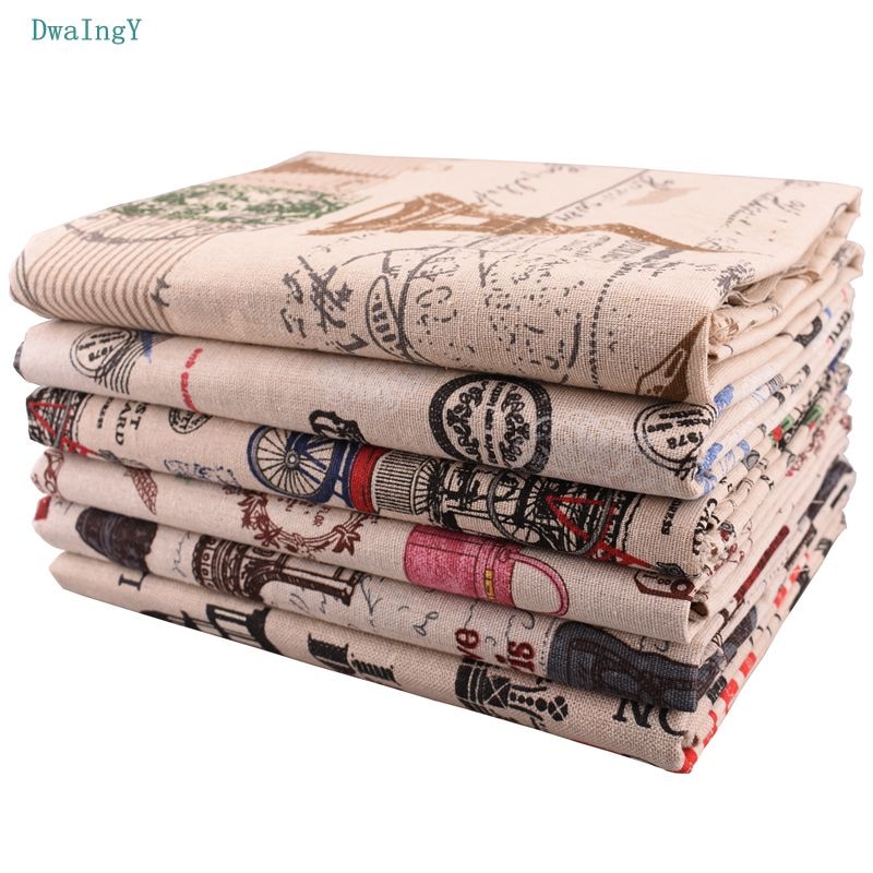 DwaIngY 5 Gedrukt Katoen Linnen Stof Voor DIY Naaien Quiltin Sofa Tafel, Doek Meubels Cover Tissue Kussen Materiaal