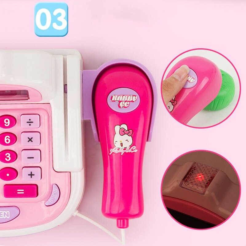 mini Simulato Supermercato guardare Contatore Gioco di Ruolo Cassiere Registratore di cassa impostato Bambini Giochi Di Imitazione Primi Giocattoli Educativi