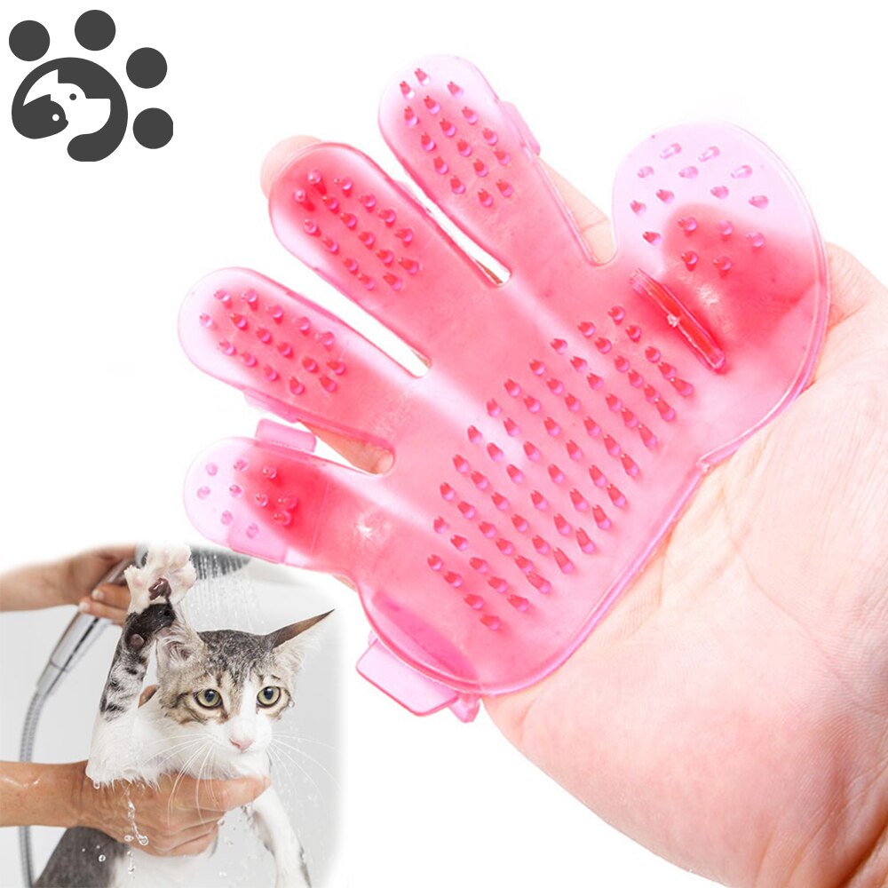 Guante de cepillo de baño para ducha de gato, guante de cepillo de desodorización para perros, guante de pelo peinado para masaje de mascotas, guante de aseo para mascotas, suministros para mascotas G0001