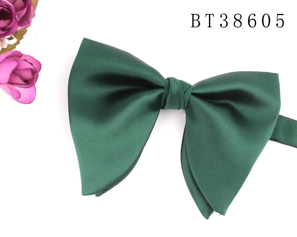 Pajarita de gran tamaño para hombre y mujer, lazo grande con nudo para adulto, corbatas sólidas para hombre y mujer, pajaritas marrón óxido para el novio: BT38605