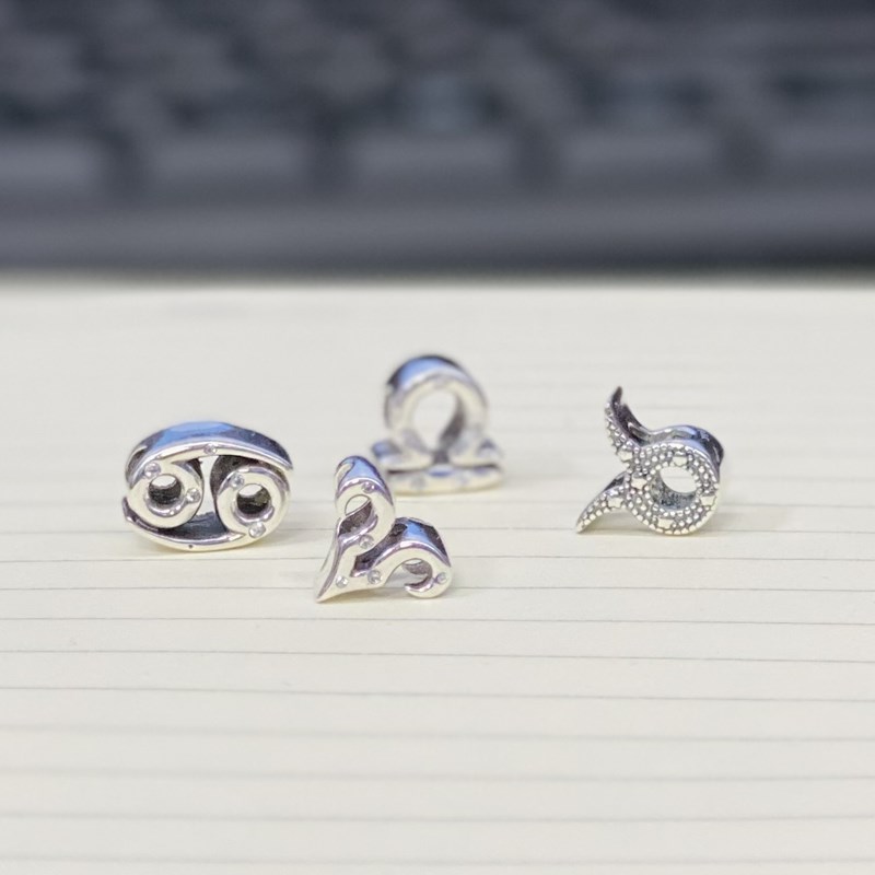 Klassieke Sprankelende Ram, Tweelingen, Steenbok, Pissen Zodiac Charm Kralen Fit Originele Europese Zilveren 925 Armband DIY Sieraden
