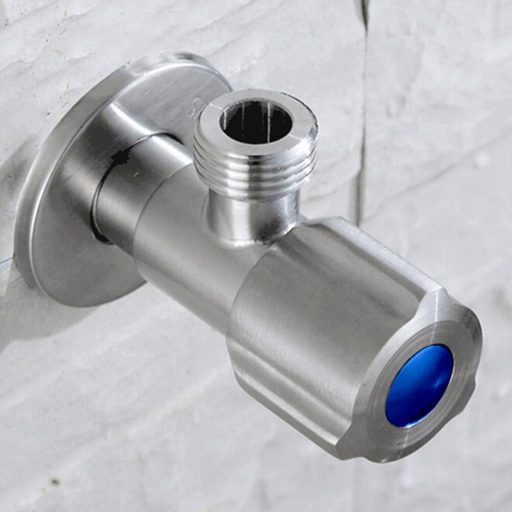 Stainless Steel Switch Tap Bathroom Cold Water Stop Filling Kitchen Triangle Control Toilet