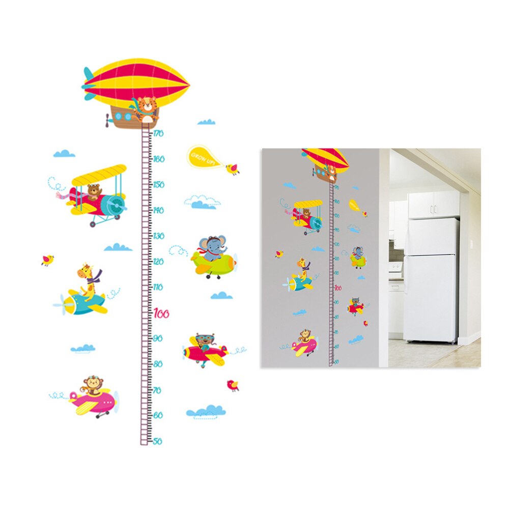 1PC Cute Funny Cartoon Animal Height Measure Sticker for Nursery Bedroom