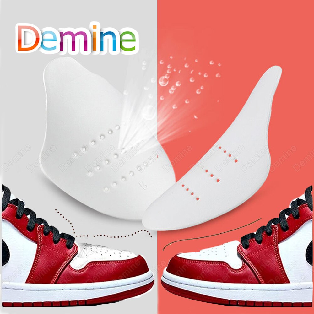 Demine Anti pli boucliers baskets protecteur pour chaussures Anti-rides embout Support chaussure civière expanseur chaussures de sport bouclier