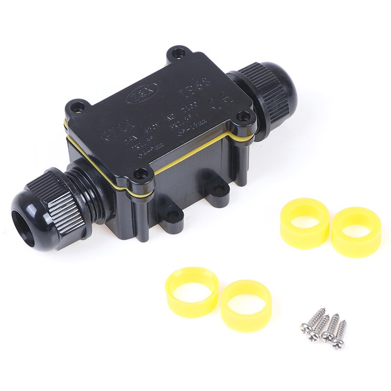 Boîte de jonction électrique étanche 1pc 2 voies pour câble d'éclairage extérieur IP68