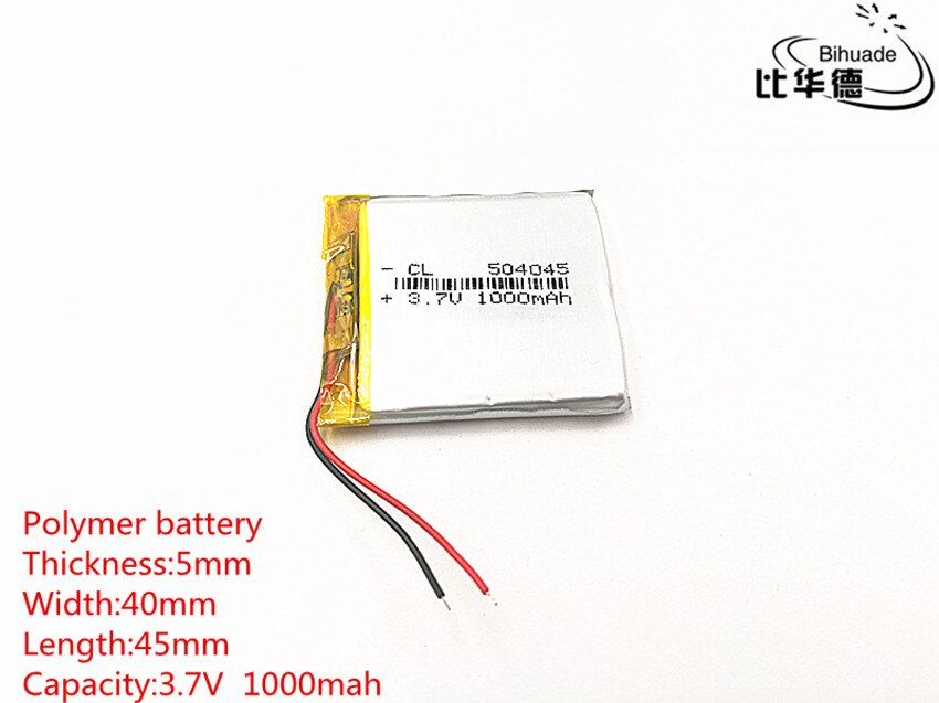 1 teile/los 3,7 V 1000 mAh 504045 Lithium-Polymer Li-Po li ionen Akku zellen Für Mp3 MP4 MP5 spielzeug mobilen bluetooth