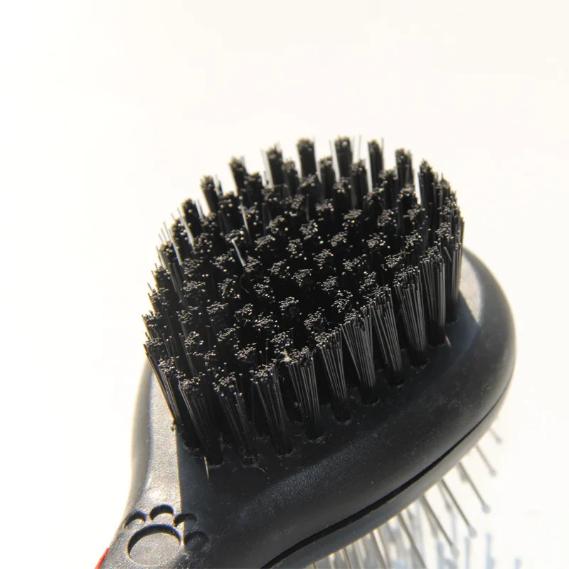 21cm/17.5cm fontes do cão lados dobro do gato do cão pente pet 2 faces escova de filhote de cachorro ferramenta de preparação de peles para cães longos e curtos