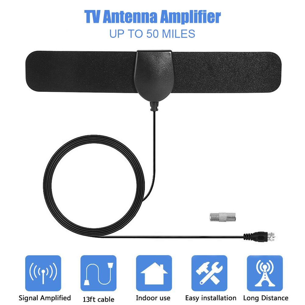 50 Mijl Indoor Digitale Tv Antenne 1080P Hdtv Vhf Uhf Signaal Ontvanger Versterker Opslag Temperatuur-45-85 celsius
