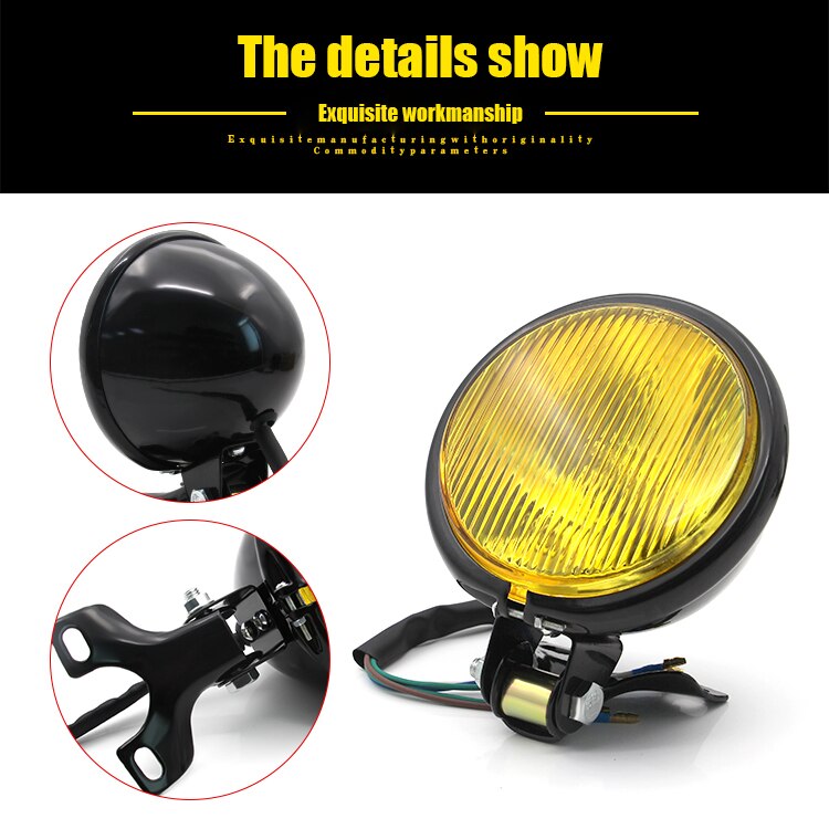 Universal 5'' Retro Motorcycle Headlight For CG125 GN125 For Harley For Honda Refit Car lights Headlamp Motorbike Accessories