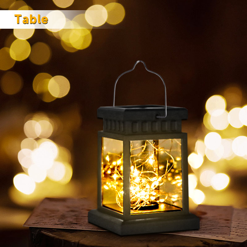 Luces solares LED para exteriores, farolillos de suelo de enfoque, Panel de vela, lámparas de luz Solar colgantes para exteriores, accesorio de decoración para balcón y jardín