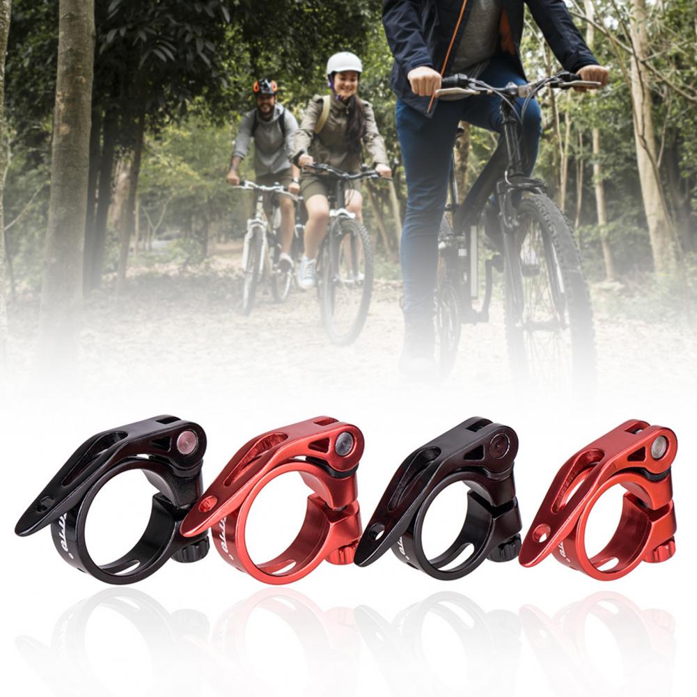 Abrazadera de tija de sillín de bicicleta, aleación de aluminio, anodizado para ciclismo