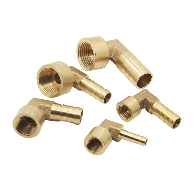 Kolanko mosiężne złącze kolczaste 8 ~ 16 mm króciec do węża X 1/4 "3/8" 1/2" adapter złącza z gwintem wewnętrznym do paliwa gaz woda miedź